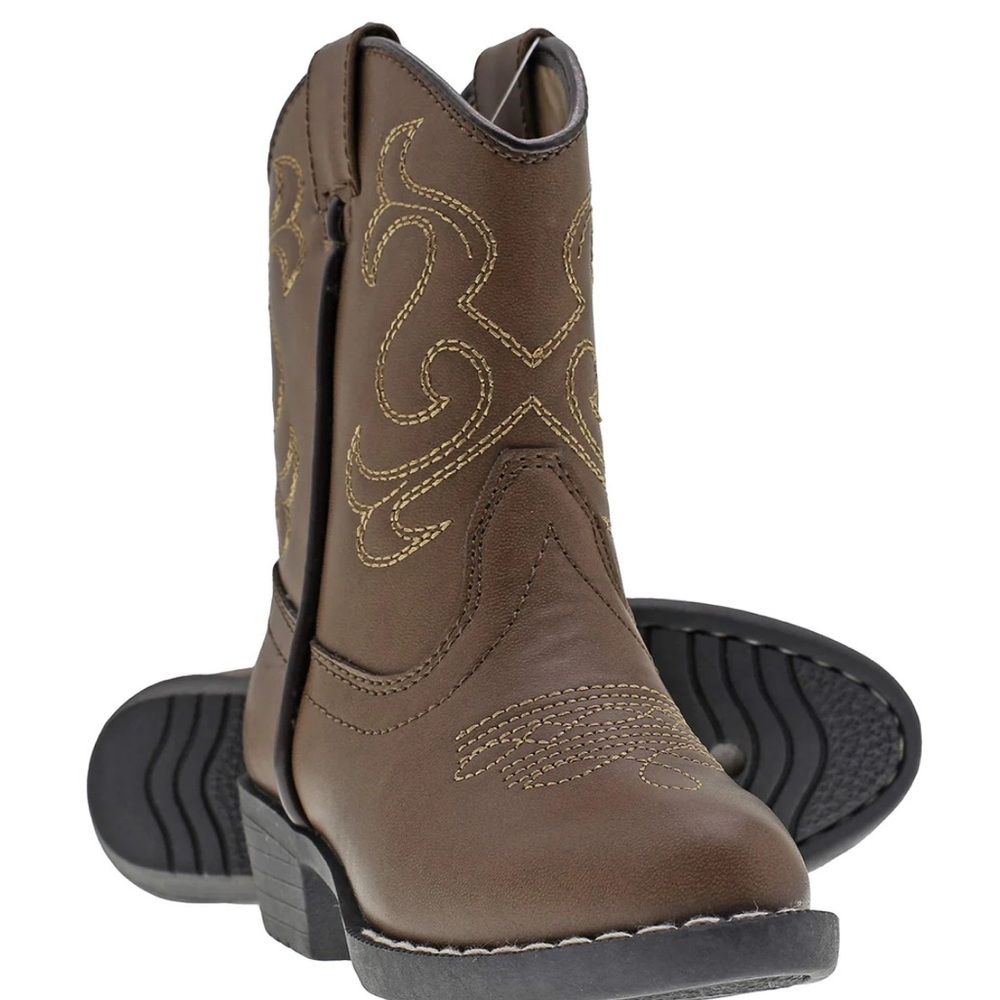 New With Tags Kids Brown Western Boots Sz.6T